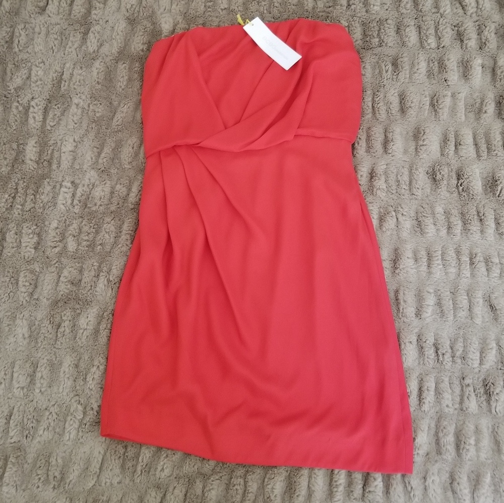 NWT BCBG Sz 6 Strappless Red Dress